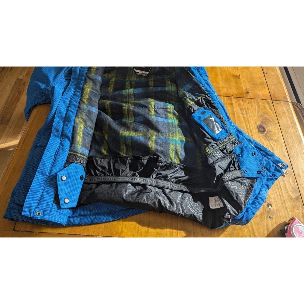 Men's Blue Ripzone Micro-Lite Waterproof Hooded Ski Snowboard Jacket‎